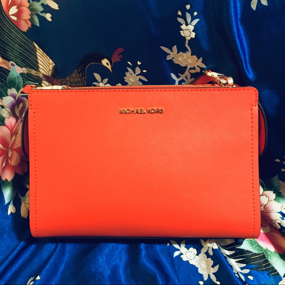 NWT Michael Kors crossbody red mandarin